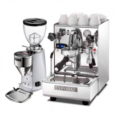 Expobar Brewtus IV Leva Multi Kedel Vibrationspumpe & Mazzer Mini Electronic Model A