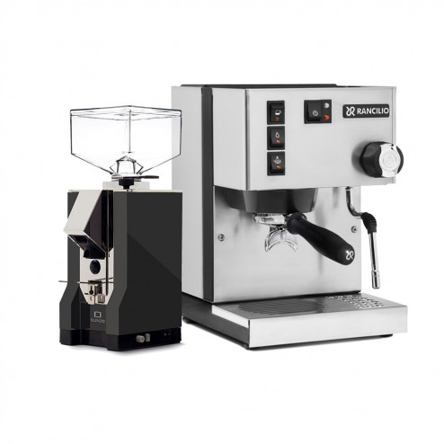 Rancilio Silvia V6 E Last Edition + Eureka Mignon Silenzio 16CR Sort
