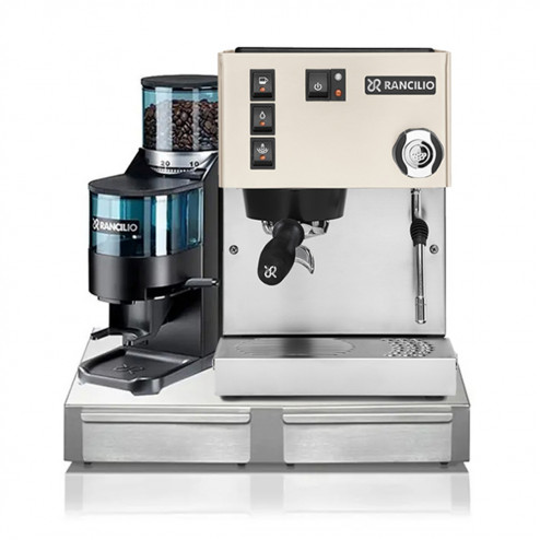 Rancilio Silvia V6 Hvid + Rancilio Rocky D Sort + Rancilio BS50