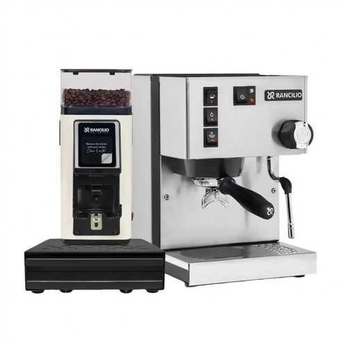 Rancilio Silvia V6 E & Rancilio Stile SD Hvid & Rancilio Knock Box