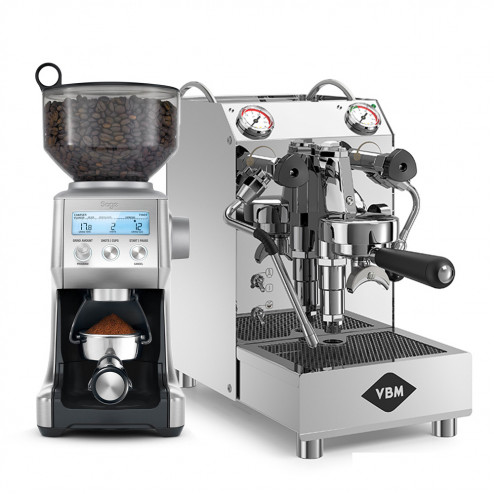 Vibiemme Domobar Junior 2B Stål & Sage the Smart Grinder Pro