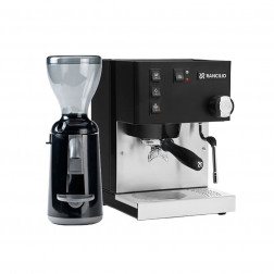 Rancilio Silvia V6 Black & Nuova Simonelli Grinta AMMT Sort